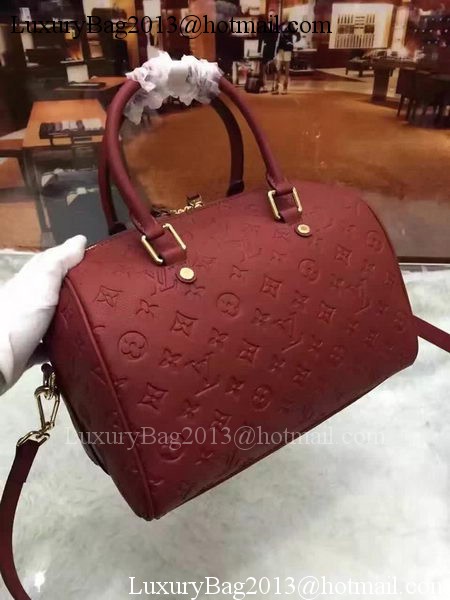 Louis Vuitton Monogram Empreinte Speedy 30 Bag M40762 Burgundy