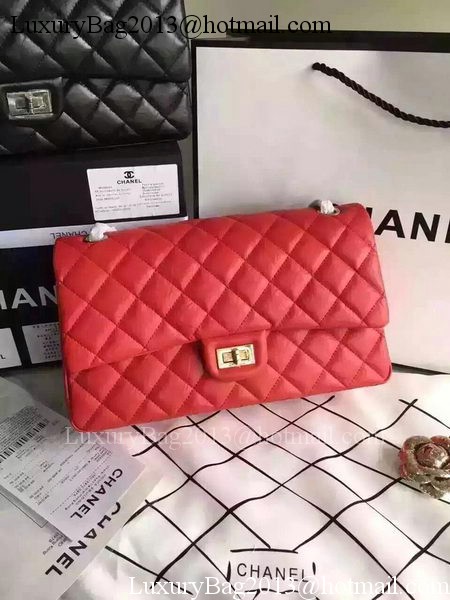 Chanel Classic Flap Bag Red Original Leather CHA8575 Gold