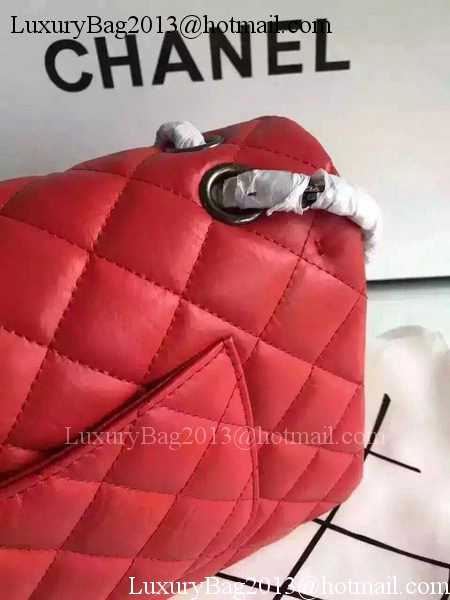 Chanel Classic Flap Bag Red Original Leather CHA8575 Silver