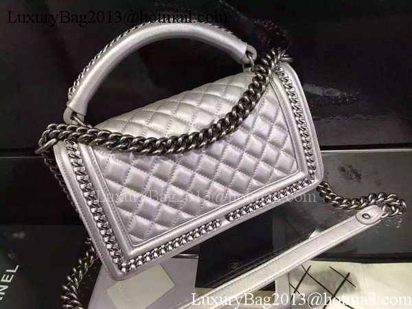 Chanel Classic Top Flap Bag Original Leather A90095 Silver