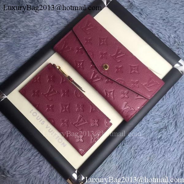 Louis Vuitton Monogram Empreinte WALLET M60565 Purple