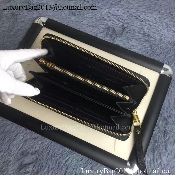 Louis Vuitton Monogram Empreinte ZIPPY WALLET M60571 Black