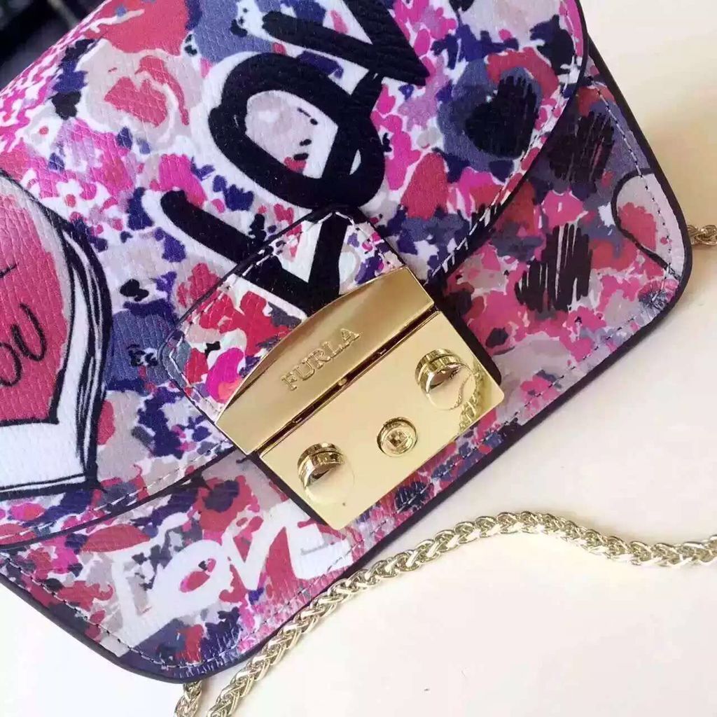 Furla Metropolis Tattoo Graffiti Shoulder Bag F8329