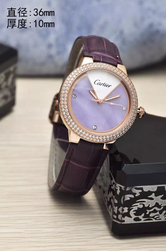 Cartier Watch Diamonds C66120 Gold