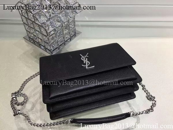 Yves Saint Laurent Cross-body Shoulder Bag Y13928 Black