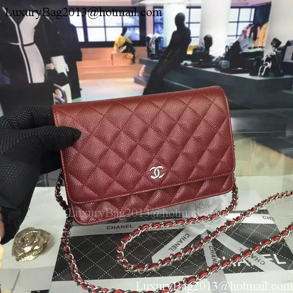 Chanel mini Flap Bag Cannage Pattern A8373 Burgundy