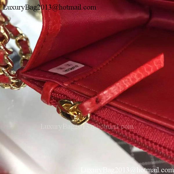 Chanel mini Flap Bag Cannage Pattern A8373 Red