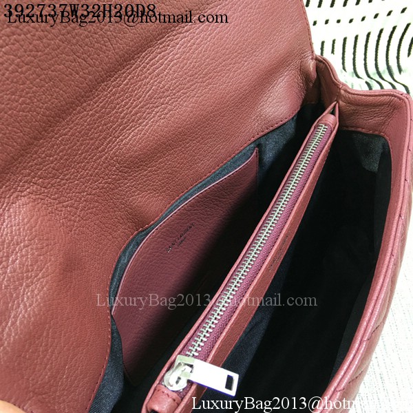 Saint Laurent Classic Monogramme Goat Leather Flap Bag Y392737 Burgundy