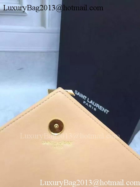 YSL Classic Monogramme Flap Bag Calfskin Leather Y26588 Apricot