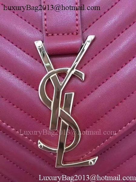 YSL Classic Monogramme Flap Bag Calfskin Leather Y26588 Burgundy