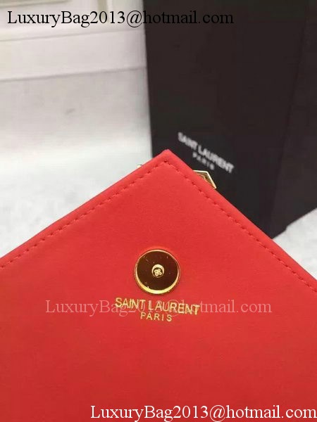 YSL Classic Monogramme Flap Bag Calfskin Leather Y26588 Red