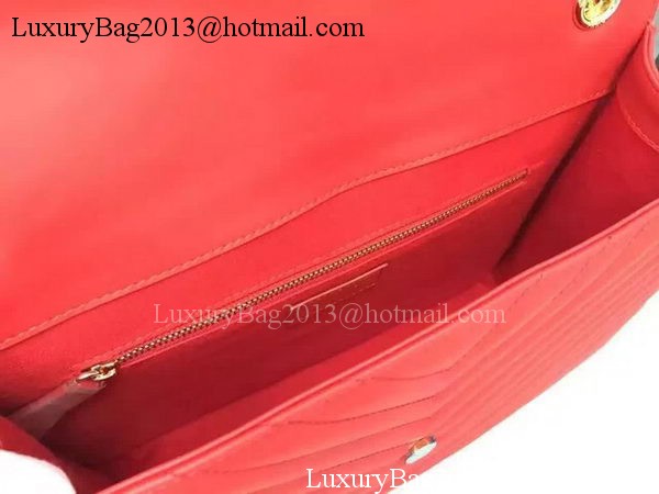 YSL Classic Monogramme Flap Bag Calfskin Leather Y26588 Red