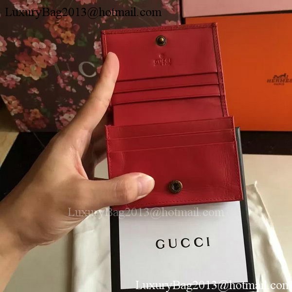 Gucci GG Marmont Card Case 443125 Red