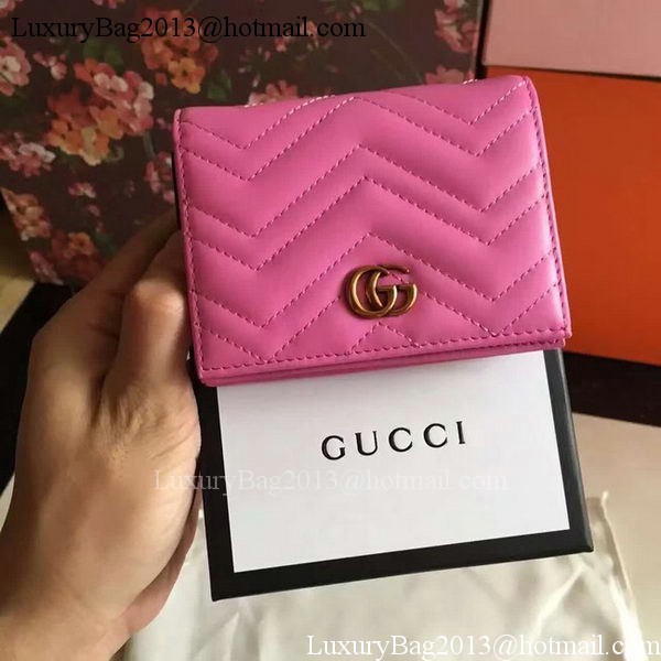 Gucci GG Marmont Card Case 443125 Rose