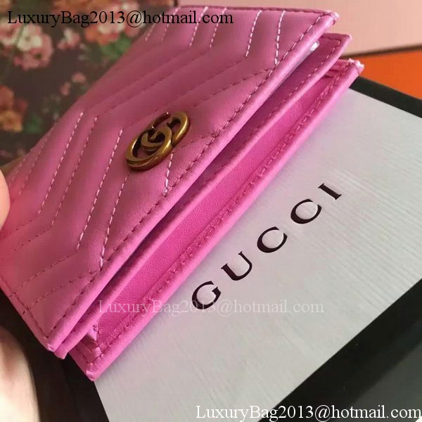 Gucci GG Marmont Card Case 443125 Rose