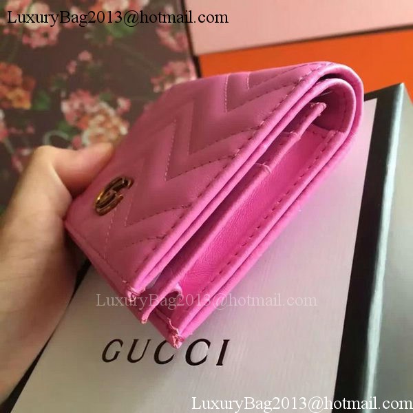 Gucci GG Marmont Card Case 443125 Rose