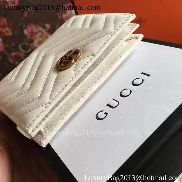 Gucci GG Marmont Card Case 443125 White