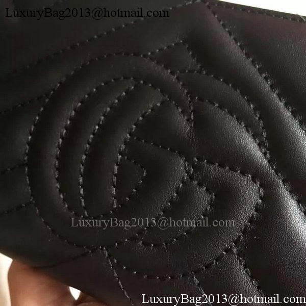 Gucci GG Marmont Zip Around Wallet 443123 Black