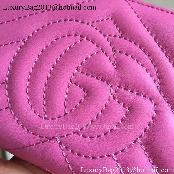 Gucci GG Marmont Zip Around Wallet 443123 Rose