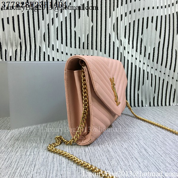 YSL Classic Monogramme Flap Bag Cannage Pattern Y377828L Pink