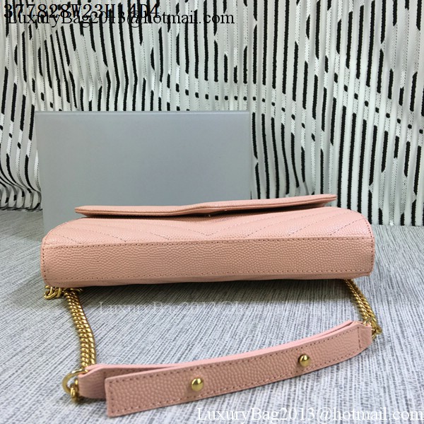 YSL Classic Monogramme Flap Bag Cannage Pattern Y377828L Pink