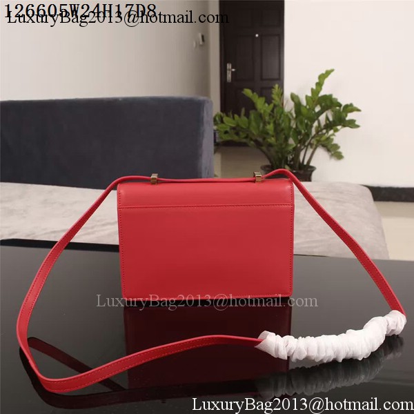 Yves Saint Laurent Monogramme Cross-body Shoulder Bag 126605 Red