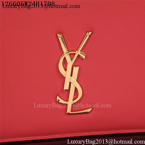 Yves Saint Laurent Monogramme Cross-body Shoulder Bag 126605 Red