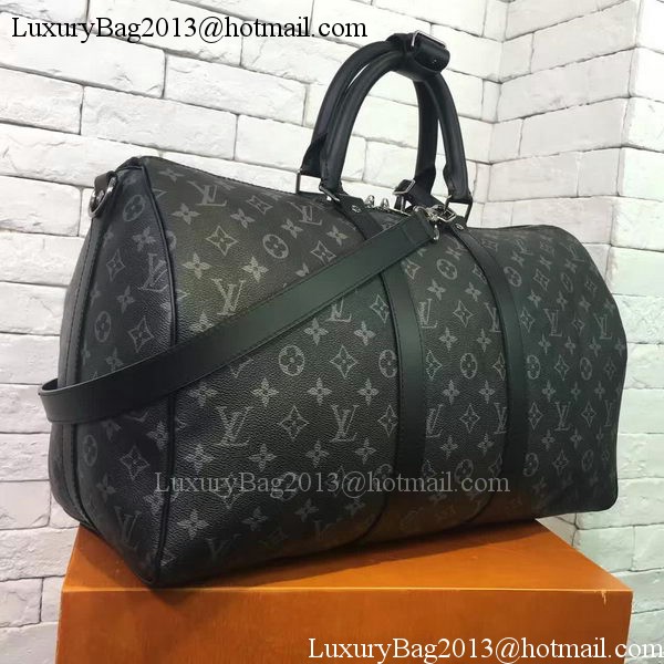 Louis Vuitton Monogram Eclipse Canvas KEEPALL 45 BANDOULIERE N40569