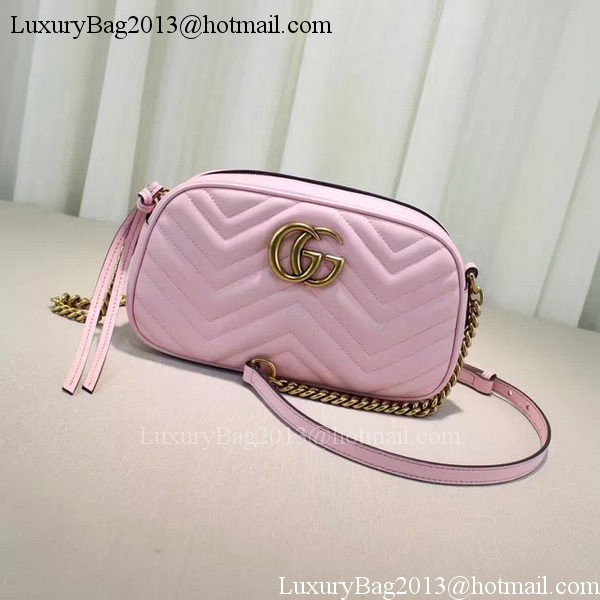 Gucci GG Marmont Matelasse Shoulder Bag 447632 Pink