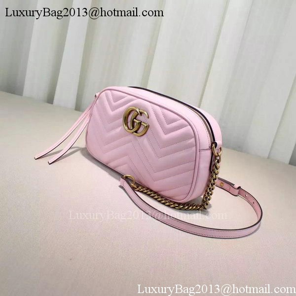 Gucci GG Marmont Matelasse Shoulder Bag 447632 Pink