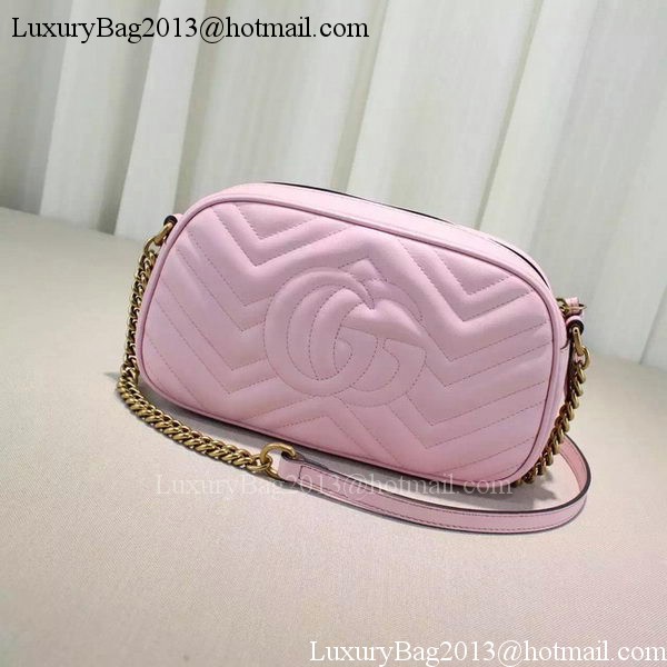 Gucci GG Marmont Matelasse Shoulder Bag 447632 Pink