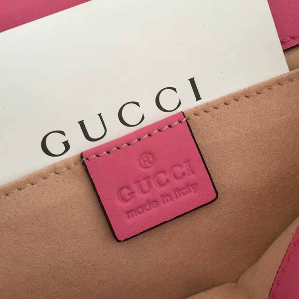 Gucci Now GG Marmont Mini Shoulder Bag 446744 Pink