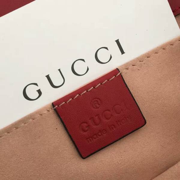 Gucci Now GG Marmont Mini Shoulder Bag 446744 Red