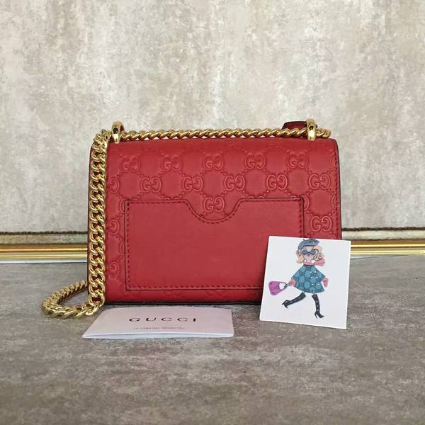 Gucci Padlock Gucci Signature Mini Shoulder Bag 409487A Red