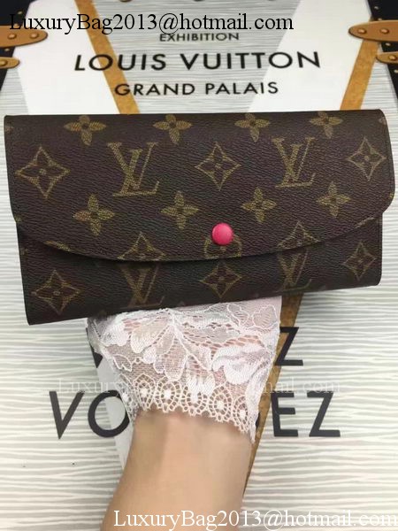 Louis Vuitton Monogram Canvas Emilie Wallet M60696 Red