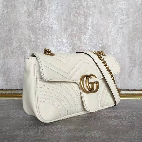 Gucci GG Marmont Sheenskin Shoulder Bag 443497A While