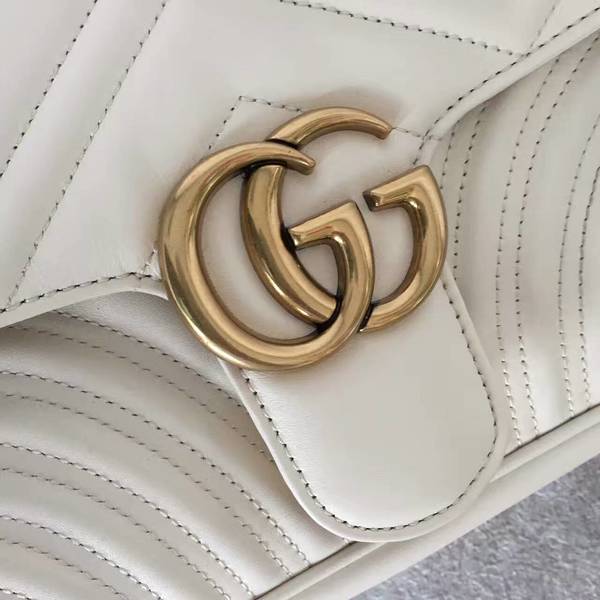 Gucci GG Marmont Sheenskin Shoulder Bag 443497A While