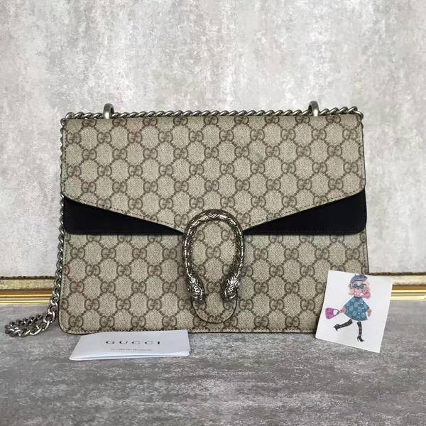 Gucci Dionysus GG Canvas Shoulder Bag 403348 Black