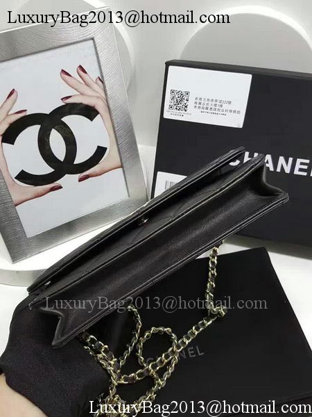 Chanel Original Sheepskin Leather Bi-Fold Wallet A32257 Black