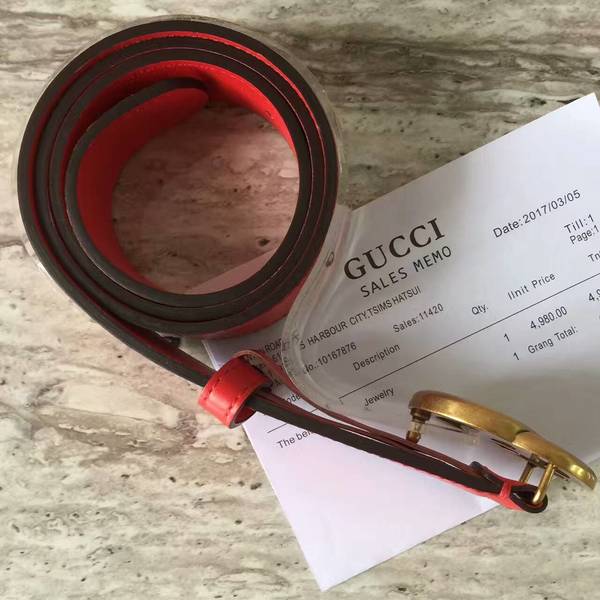 Gucci Original Calf Leather 3.5CM Belt 68884A