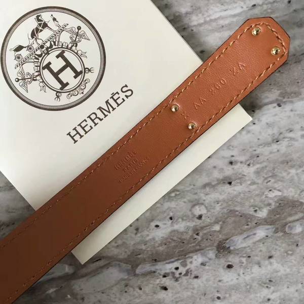 HERMES 1.7cm Original Leather Female Belt 17414b