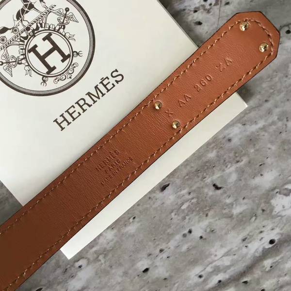 HERMES 1.7cm Original Leather Female Belt 17414c