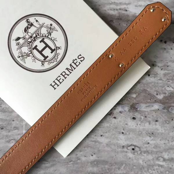 HERMES 1.7cm Original Leather Female Belt 17414e