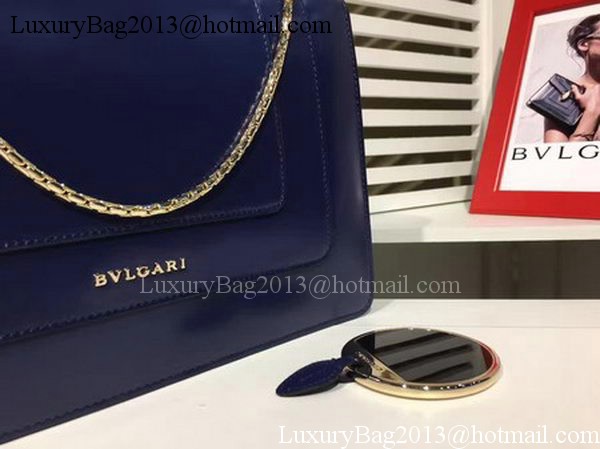 BVLGARI Medium Shoulder Bag Calfskin Leather BG2281 Royal