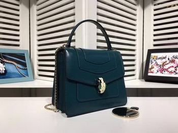 BVLGARI Serpenti Forever Bag Patent Leather BG2280 Blue