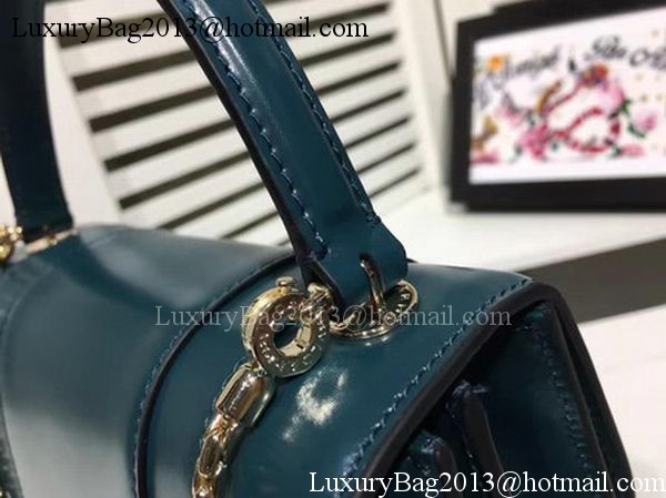 BVLGARI Serpenti Forever Bag Patent Leather BG2280 Blue