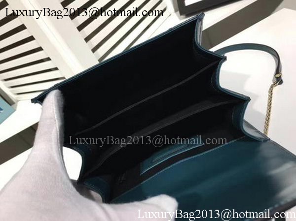 BVLGARI Serpenti Forever Bag Patent Leather BG2280 Blue