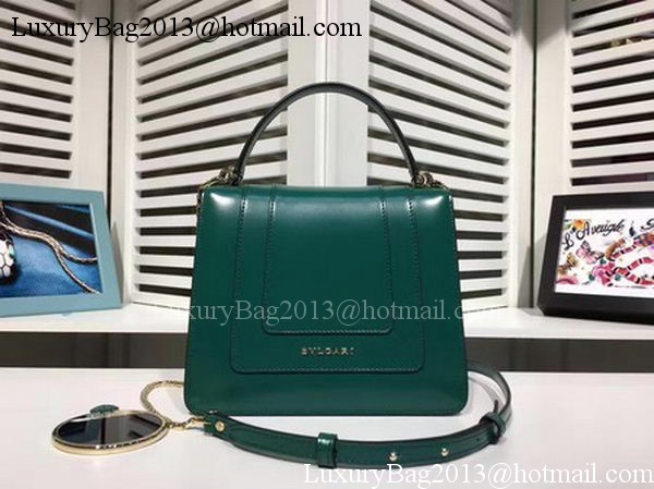 BVLGARI Serpenti Forever Bag Patent Leather BG2280 Green