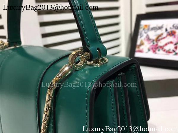 BVLGARI Serpenti Forever Bag Patent Leather BG2280 Green