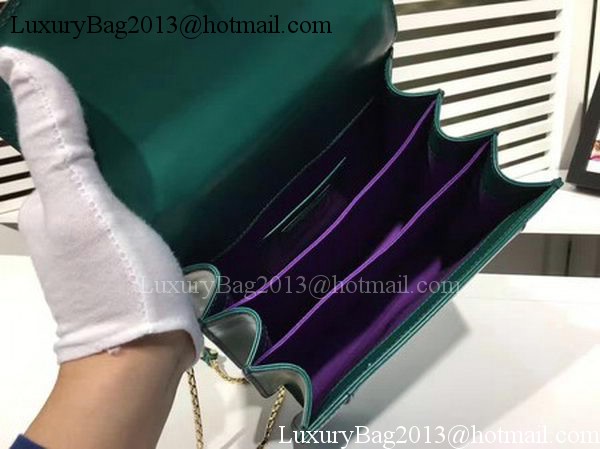 BVLGARI Serpenti Forever Bag Patent Leather BG2280 Green